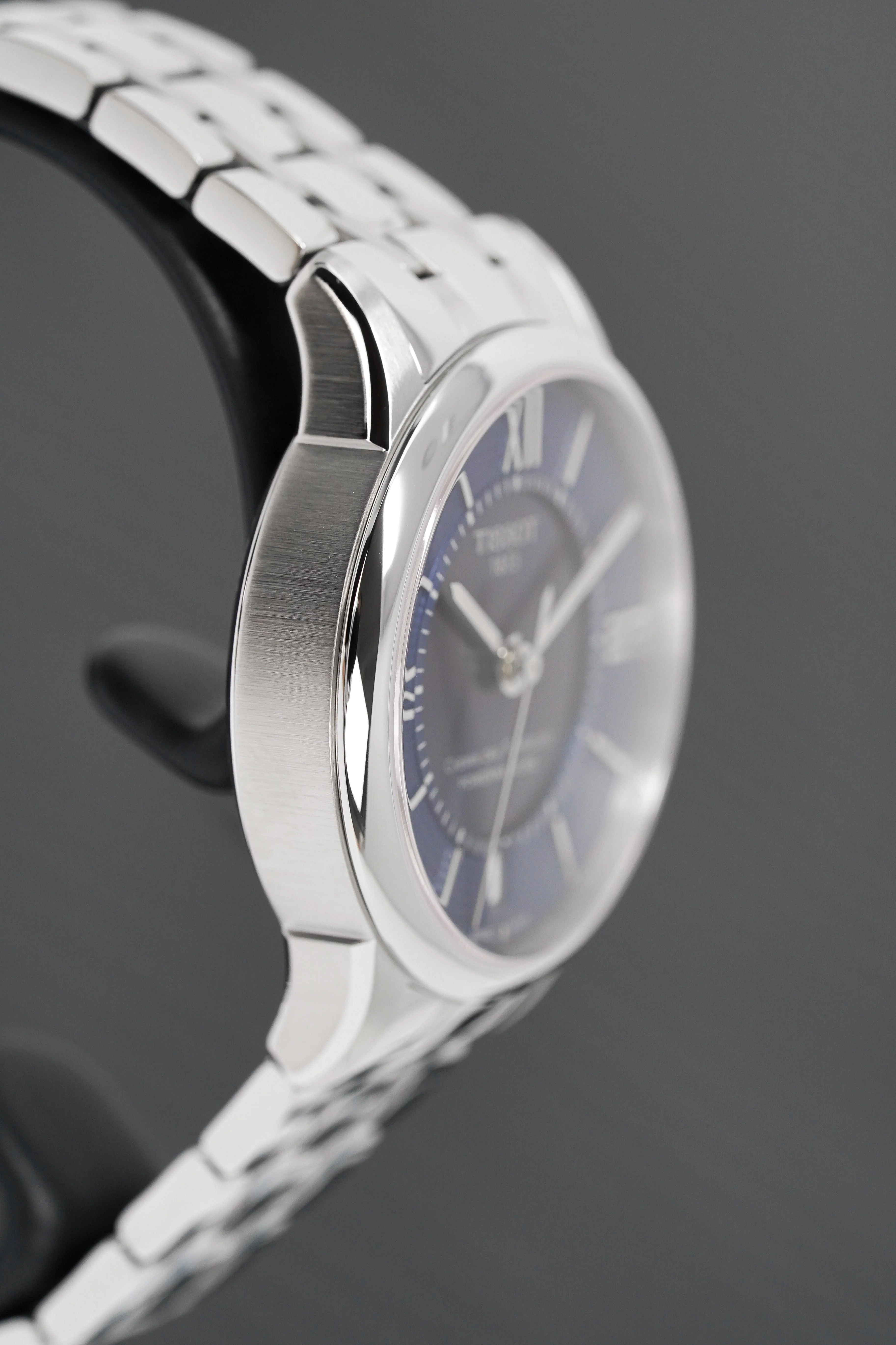 Tissot Chemin Des Tourelles Powermatic 80 Ladies Blue Grey Watch - Image 7