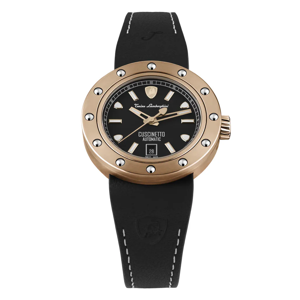 Tonino Lamborghini Cuscinetto Men's Rose Gold Black Watch - Image 4