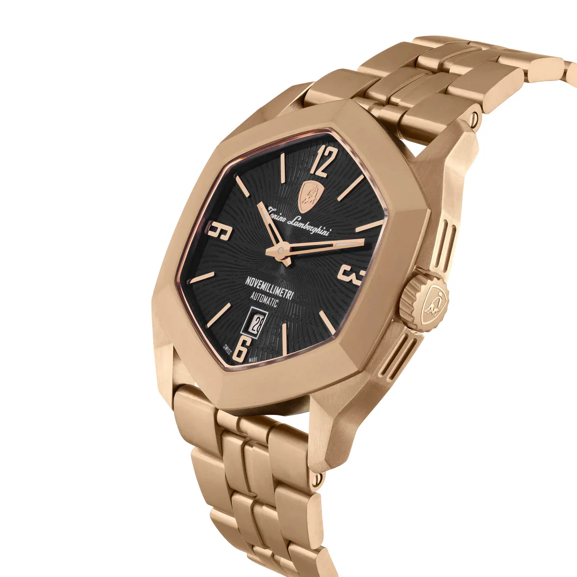 Tonino Lamborghini Novemillimetri Men's Rose Gold Black Watch - Image 2