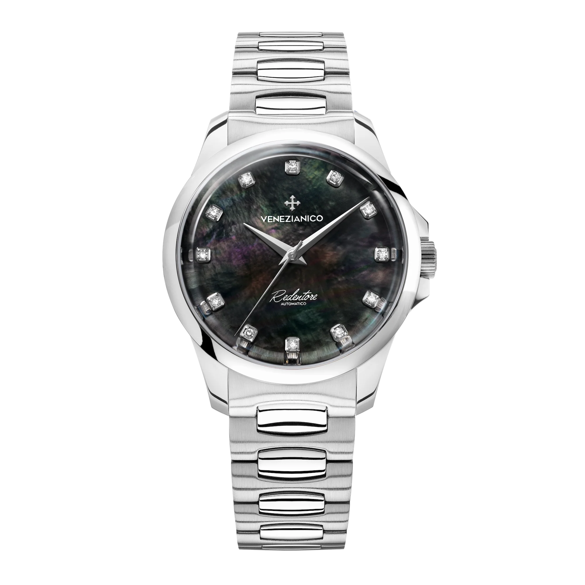 Venezianico Redentore 36mm Diamond Automatic Black MOP Watch