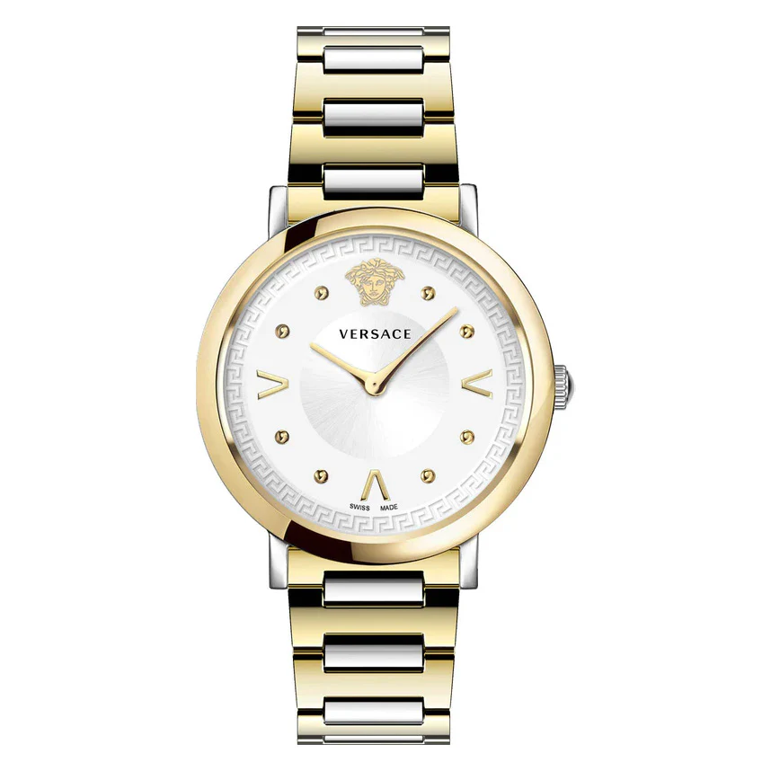 Versace Ladies Watch Pop Chic White Two-Tone Bracelet