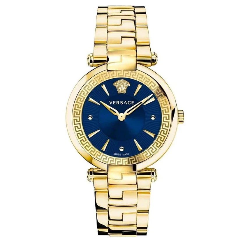 Versace Ladies Watch Revive 35mm Blue Gold Bracelet