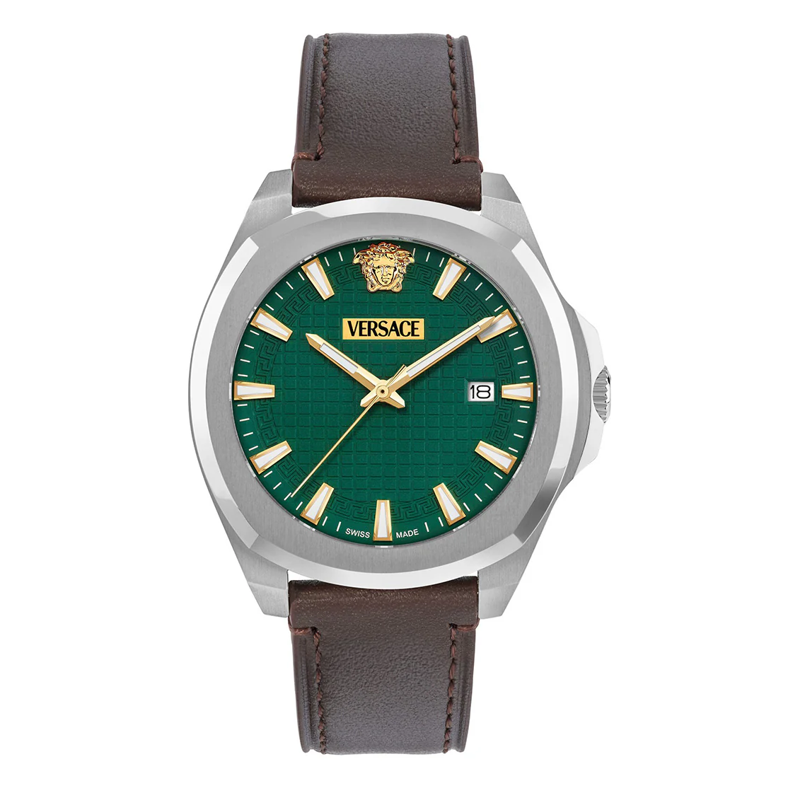 Versace Luxury 42mm Green Brown Men’s Dress Watch