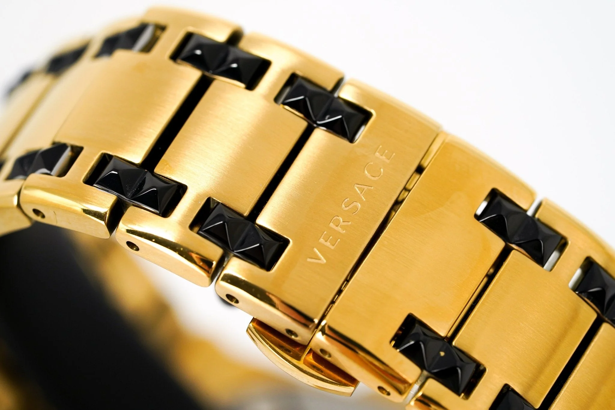 Versace Men's Watch Chain Reaction Gold Black Bracelet - Image 15