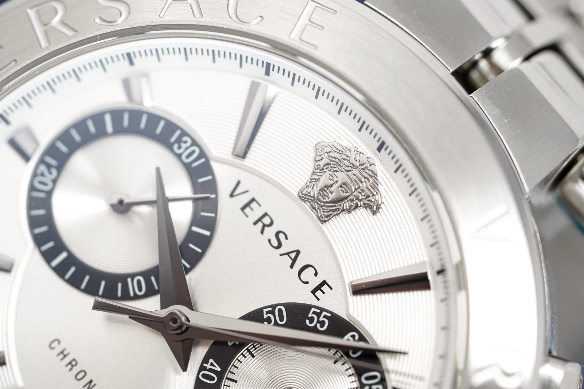 Versace Men's Chronograph Watch Aion Silver - Image 11