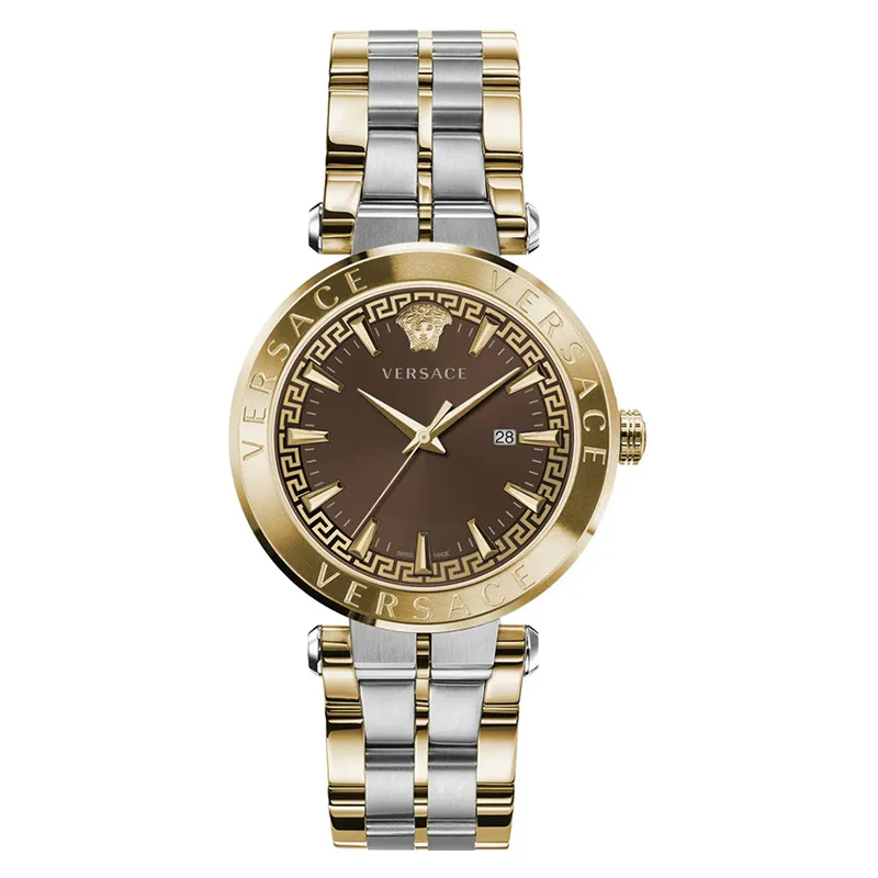 Versace Men's Watch Aion 44mm Brown Gold