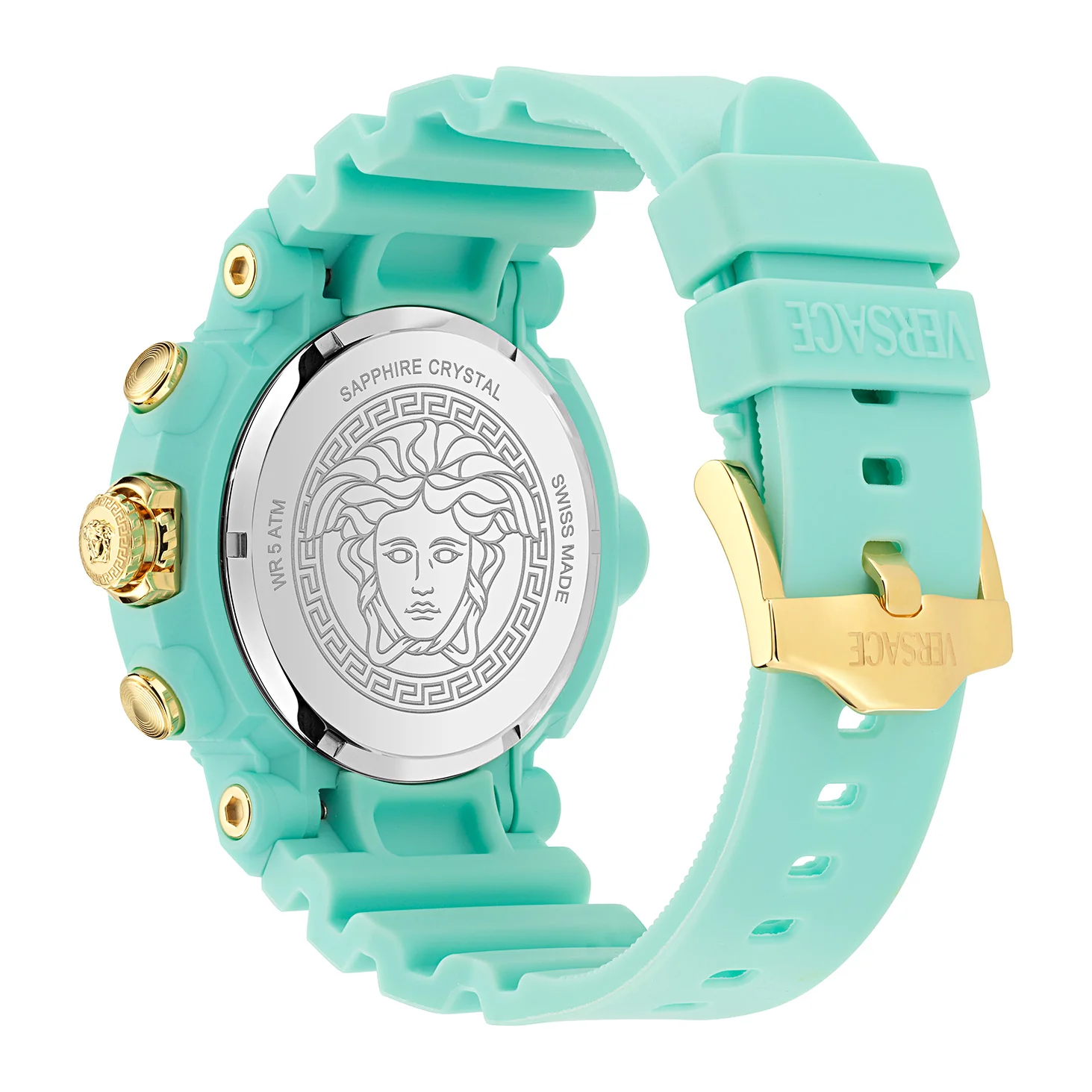 Versace Real Active 45mm Turquoise Unisex Chronograph Watch - Image 3