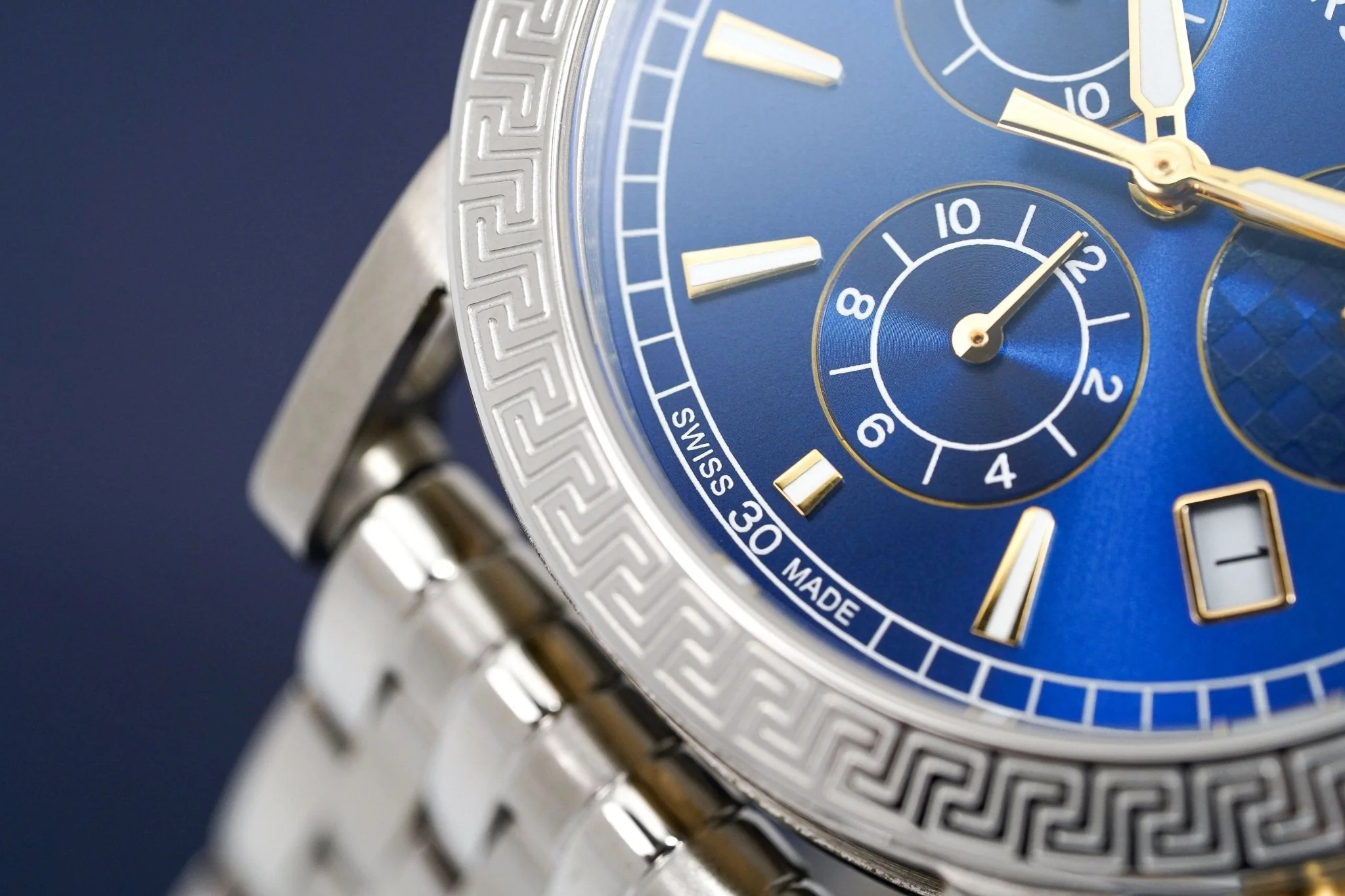 Versace Ladies Chronograph Watch Sports Tech Blue - Image 10