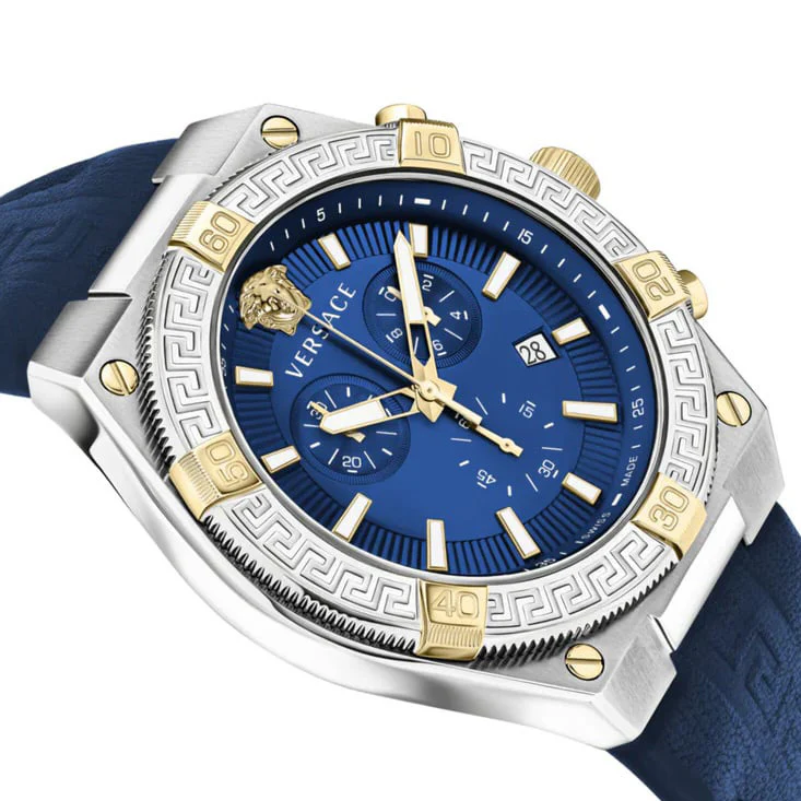 Versace Sporty Greca Chronograph Men’s Blue Watch - Image 2