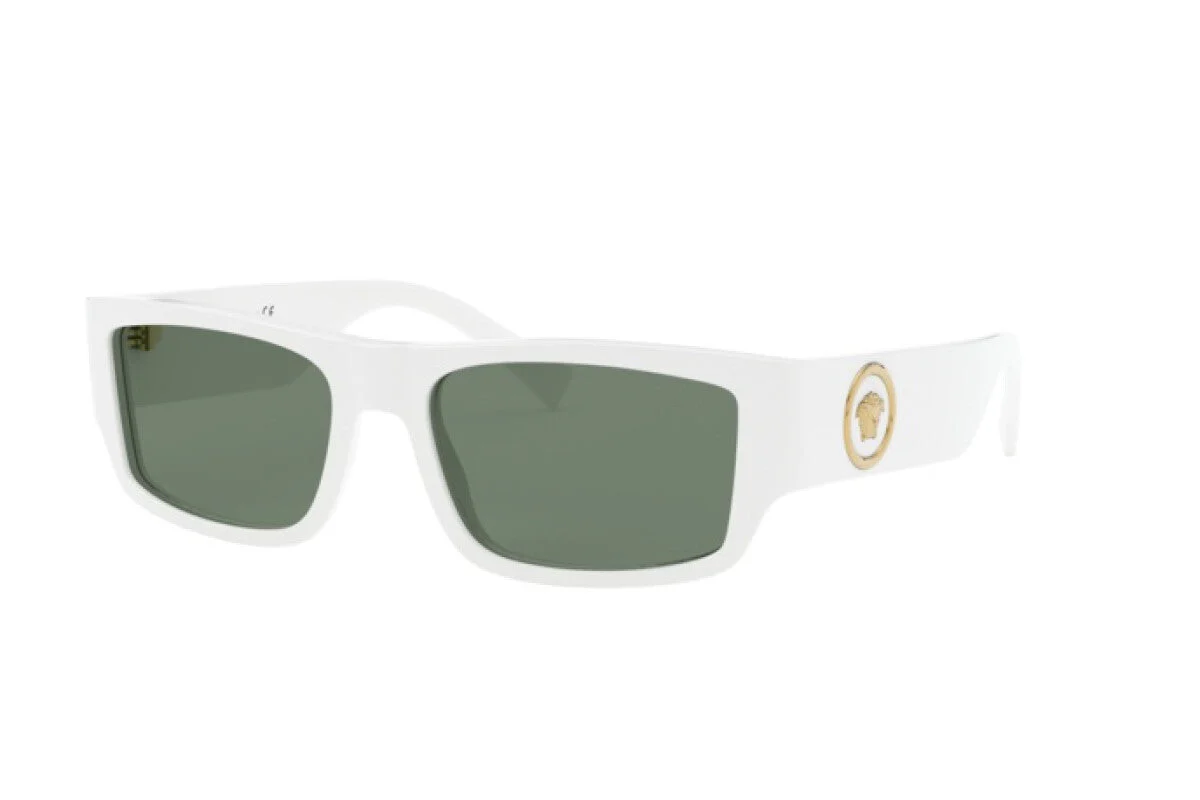 Versace Unisex Sunglasses Rectangular White/Green