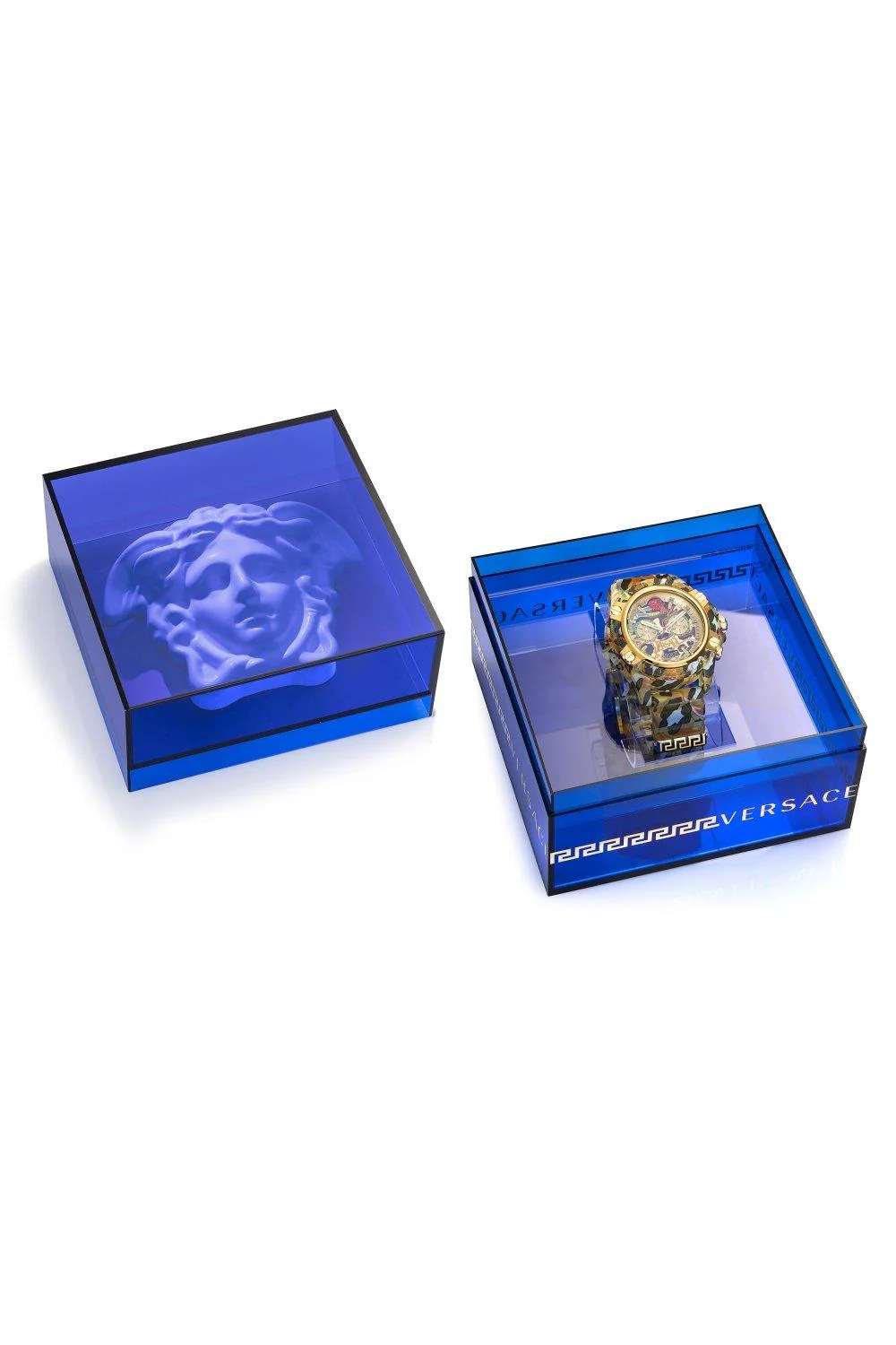 Versace Unisex Watch Chronograph Active Yellow Leopard - Image 3
